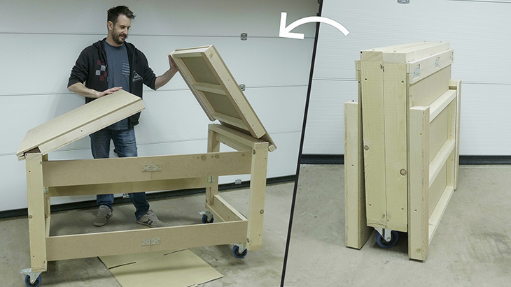 J'améliore mon établi MOBILE et PLIABLE grâce à vos commentaires !