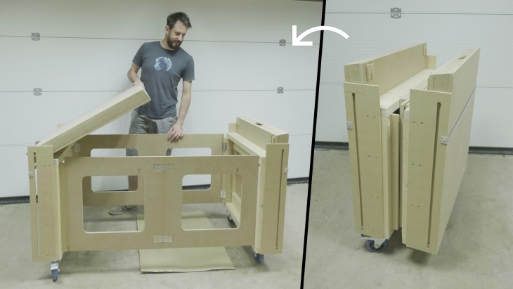 Un établi MOBILE et PLIABLE toujours plus PRATIQUE