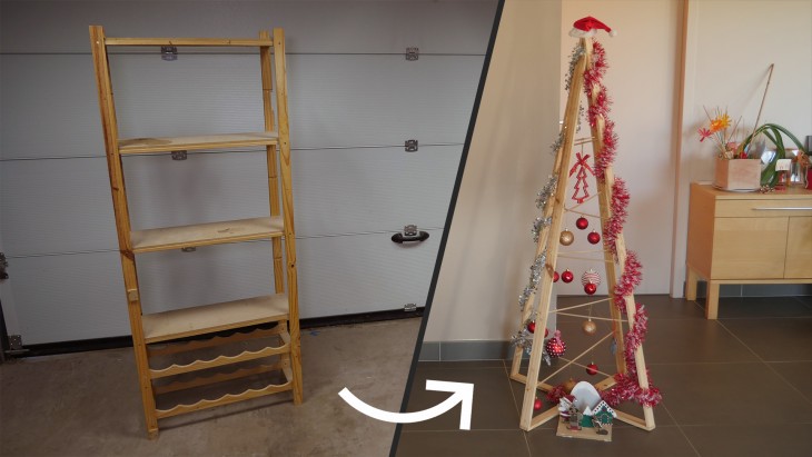 Je RECYCLE une VIEILLE ÉTAGÈRE en SAPIN DE NOËL